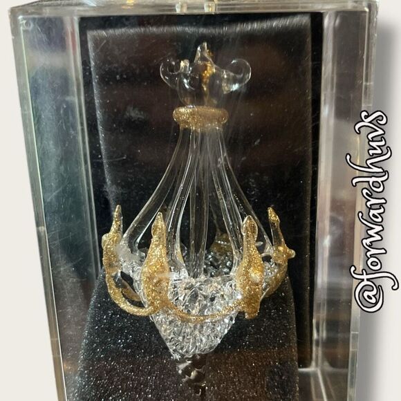 Sterling Hand Spun Glass Ornament in Case - Picture 5 of 11